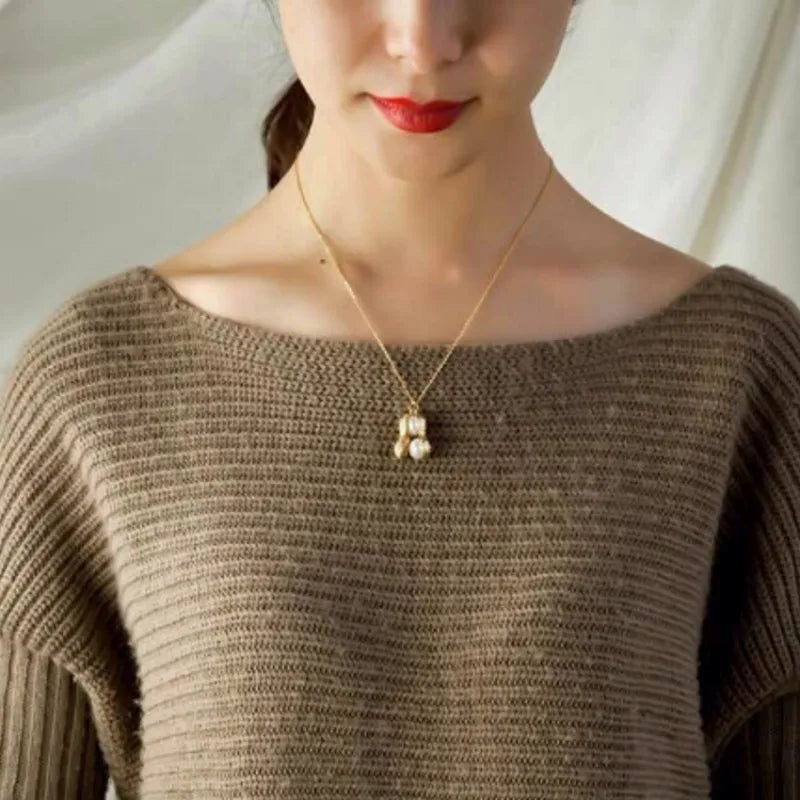 Moana Kolye Collares Natural Freshwater Pearl Necklace