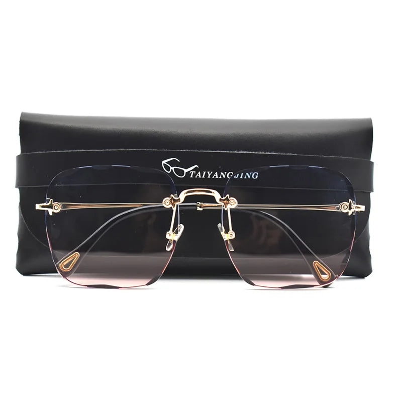 Rimless UV400 High Quality Gradient Sunglasses