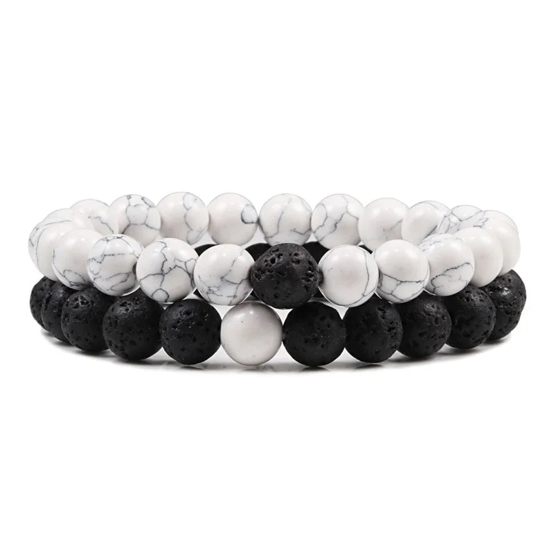 DANA Set Lava Stone Tiger Bracelets