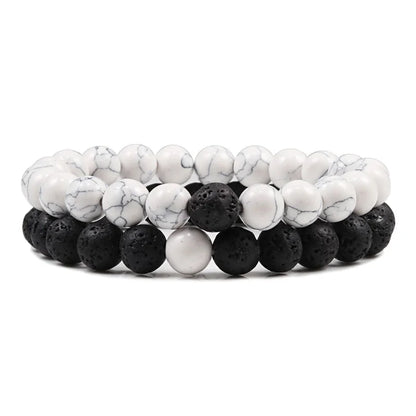 DANA Set Lava Stone Tiger Bracelets