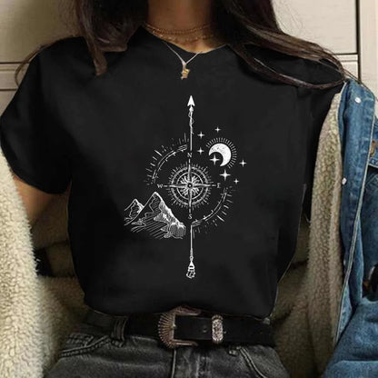 Moon Print T-shirts
