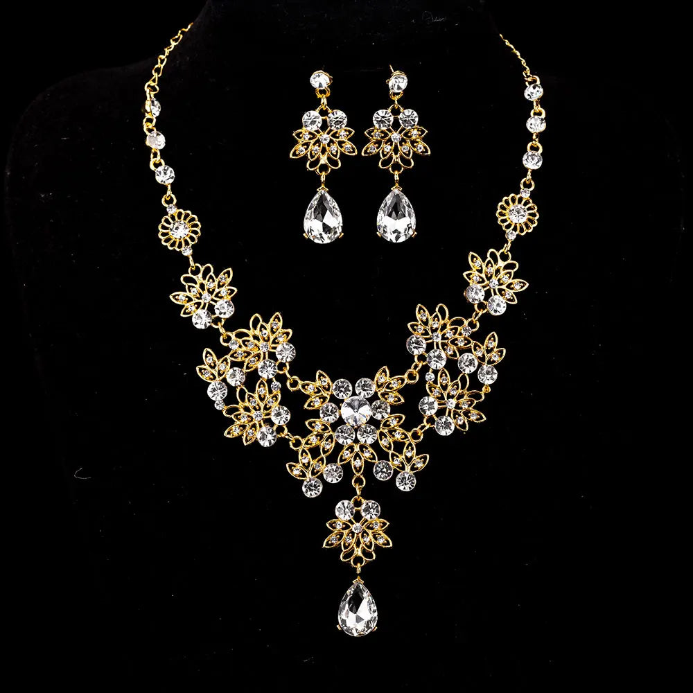Multiple Colors Water Drop Crystal Rhinestone Sets