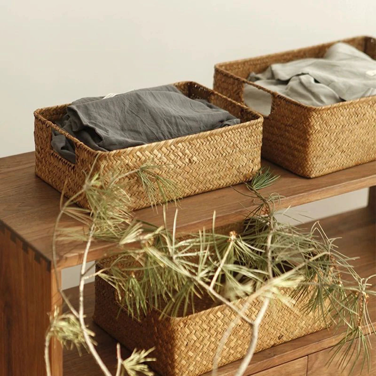 Large Woven Seagrass Basket Storage Container