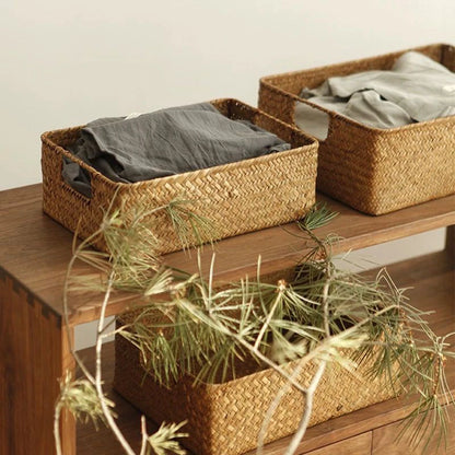 Large Woven Seagrass Basket Storage Container