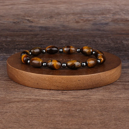 Natural Faceted Tiger Eyes Stone Reiki Bracelets