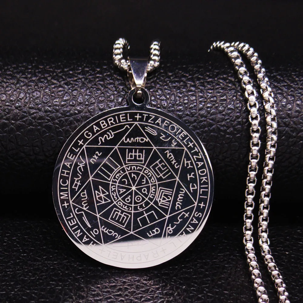 Seven Archangels Amulet Stainless Steel Necklaces