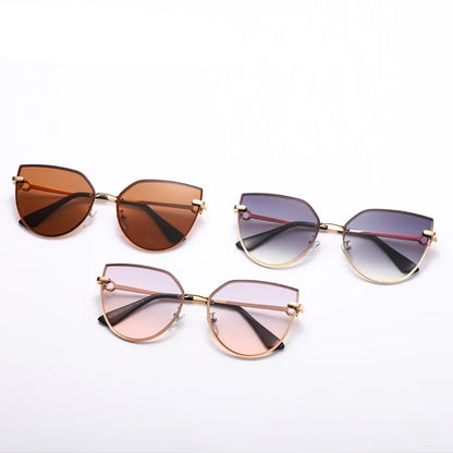 Cat Eye Vintage Rimless Sun Glasses
