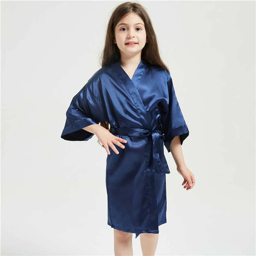 3-13 Years Satin Silk Bath Robes