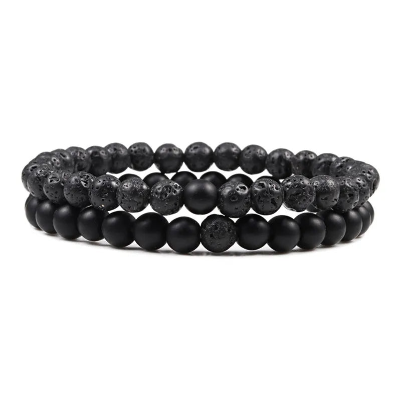 DANA Set Lava Stone Tiger Bracelets