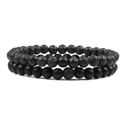 DANA Set Lava Stone Tiger Bracelets