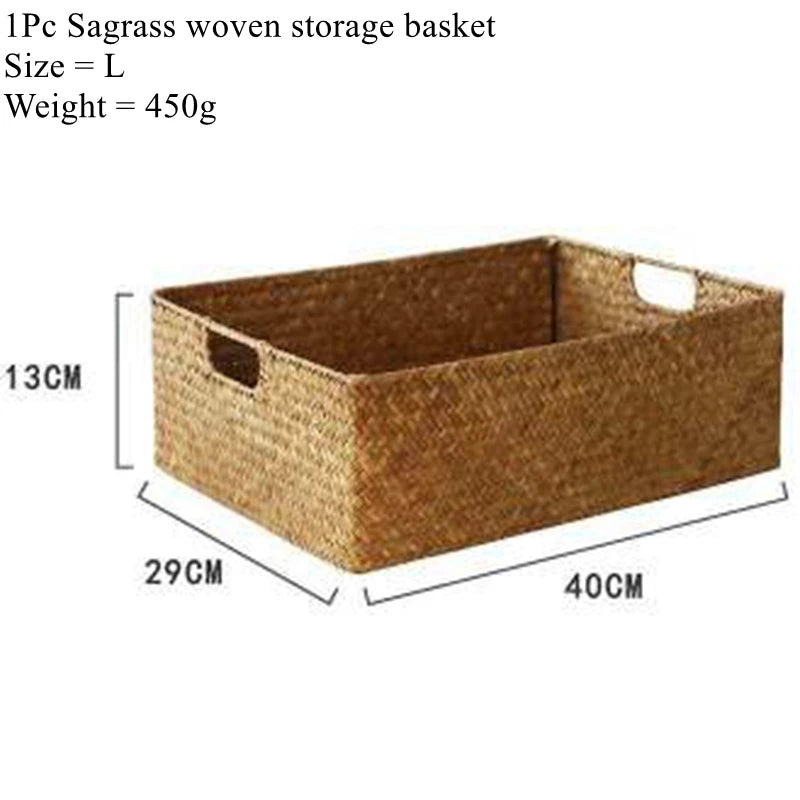 Large Woven Seagrass Basket Storage Container