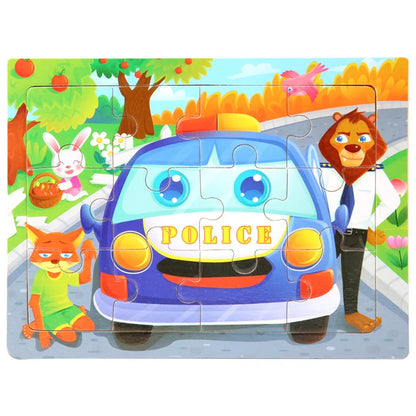 15*11cm 3D Puzzle Cartoon Animals Wood Puzzle Kids