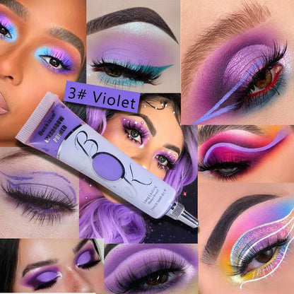 White dark eye shadow makeup