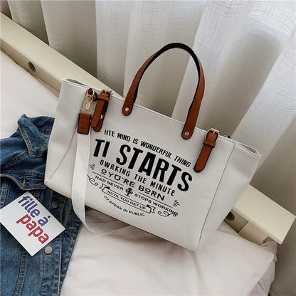 Canvas Large Capacity Shoulder Bag
