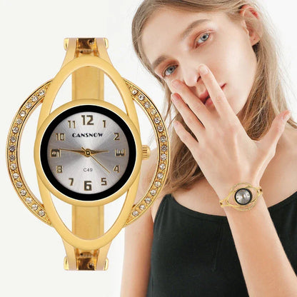 Luxury Steel Quartz Wristwatch Watch