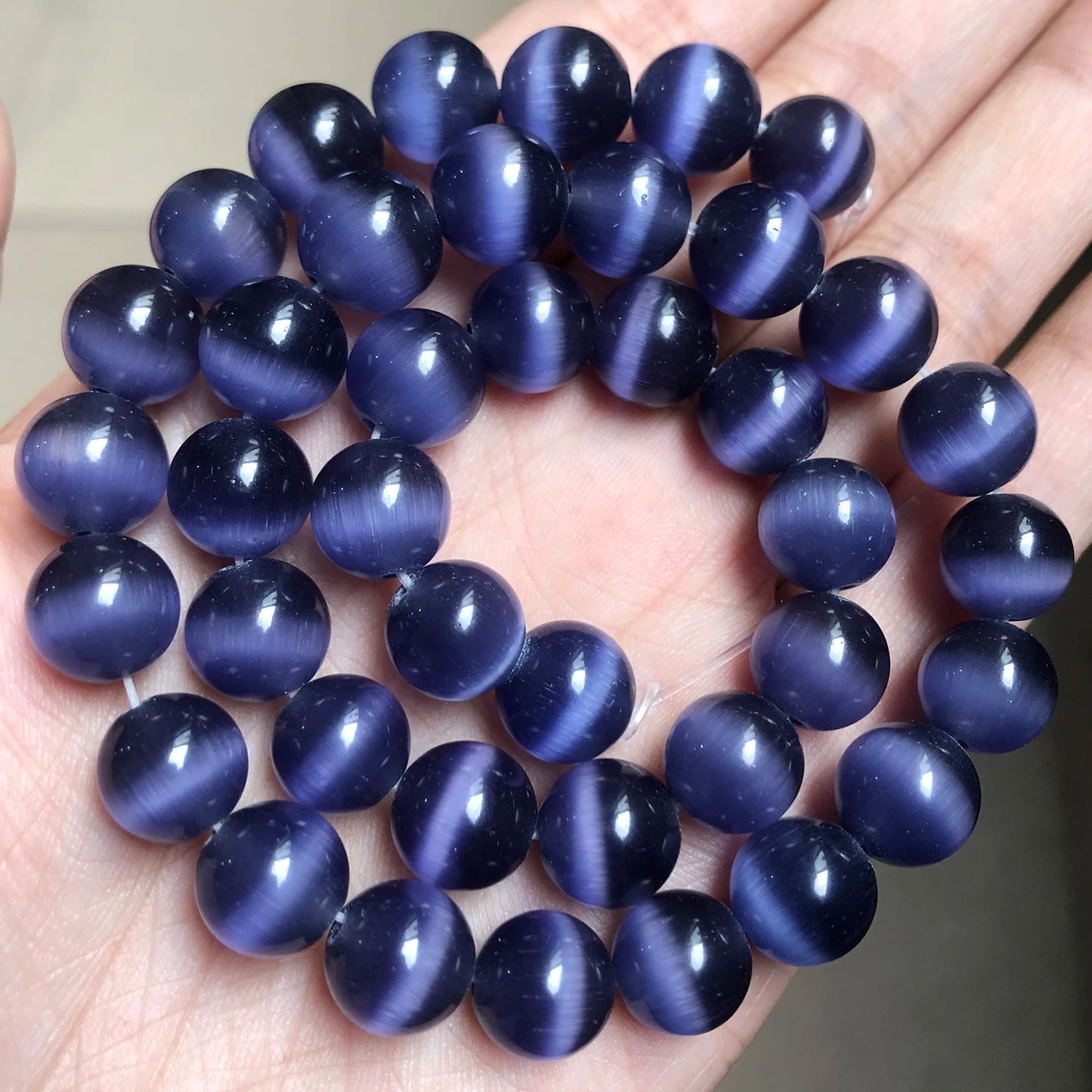 Cat Eye Opal Beads Natural Stone DIY Bracelets