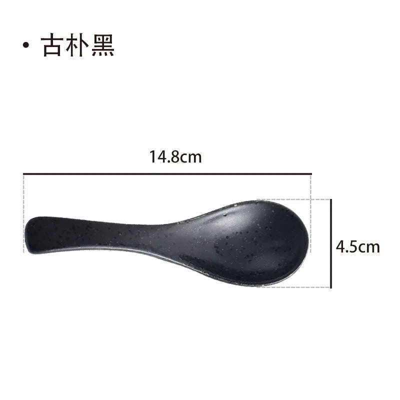 Ceramic Japanese Retro Bone Spoon