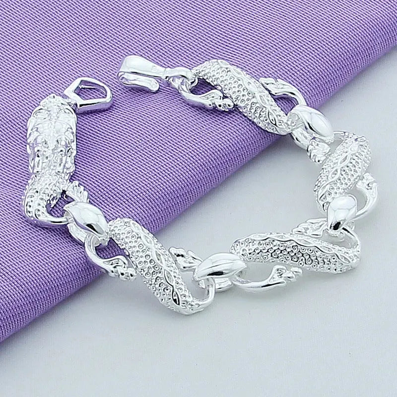 DANA 925 Sterling Silver Dragon Cuff Bracelet