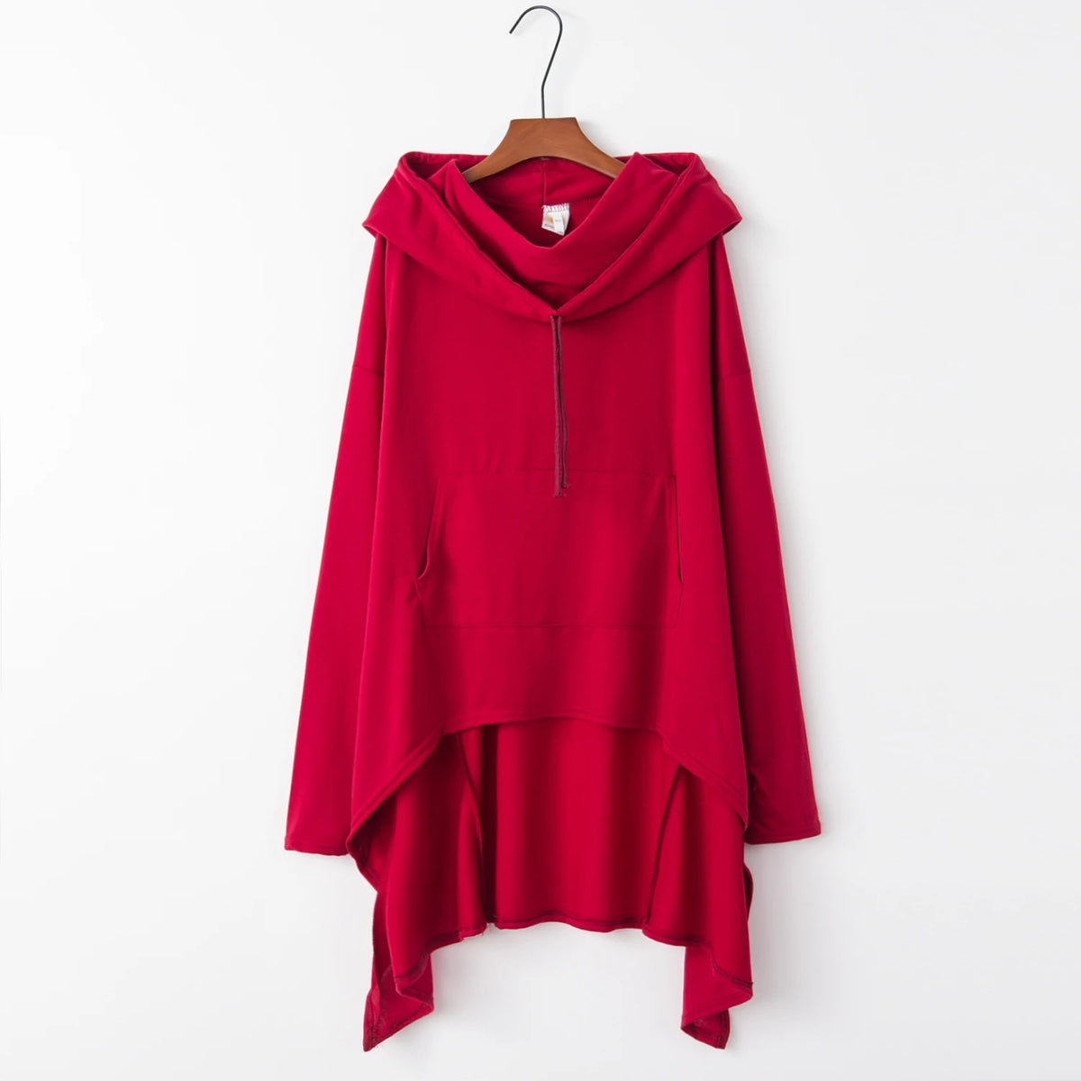 New European and N Pure Color Long Hoodie
