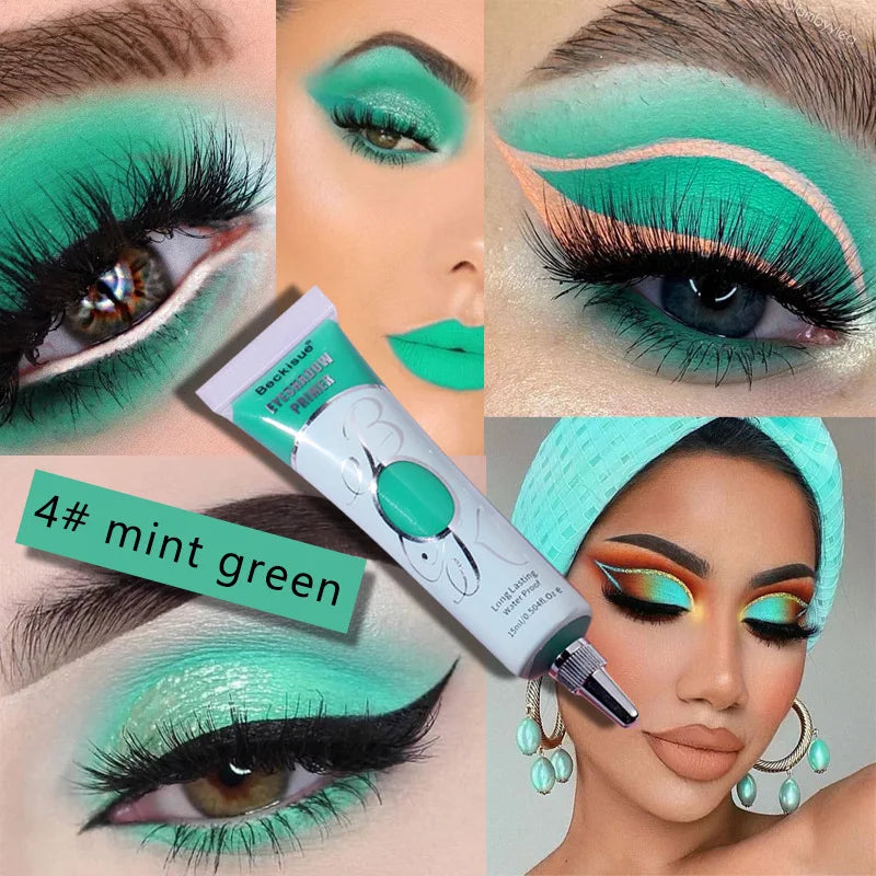 White dark eye shadow makeup