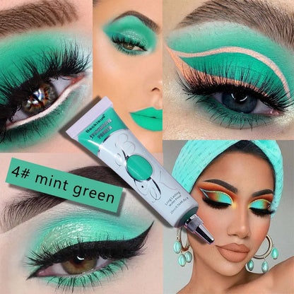 White dark eye shadow makeup