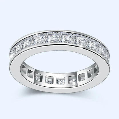 100% Real Natural Moissanite Ring 925 Jewelry 18K Gold Ring