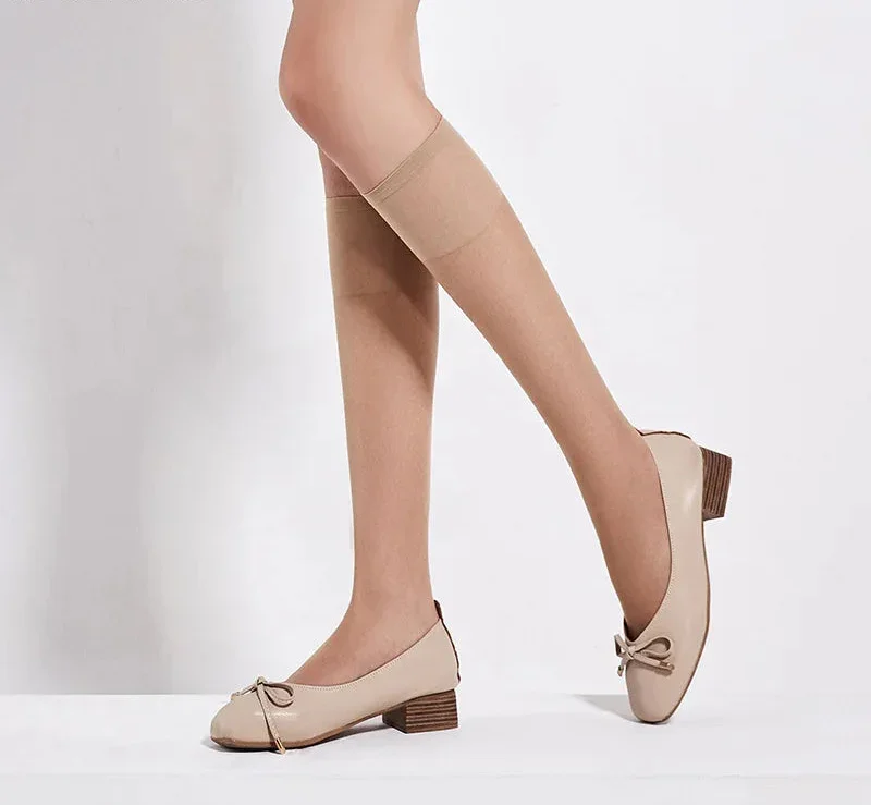 Lower Leg Knee Transparent  Thin Long Socks