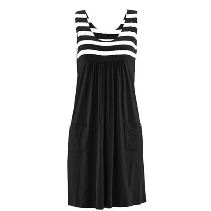 Striped sleeveless dress