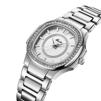 Luxury Quartz Diamond Gold Watch
