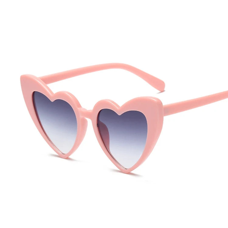 Love Heart Cat Eye Vintage Red Heart Shape Sun Glasses