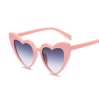 Love Heart Cat Eye Vintage Red Heart Shape Sun Glasses