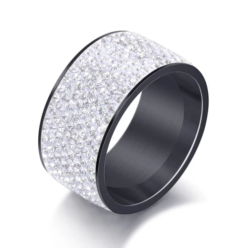 8 row Austria Crystal Stainless Steel Rings