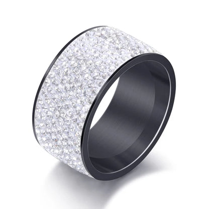 8 row Austria Crystal Stainless Steel Rings