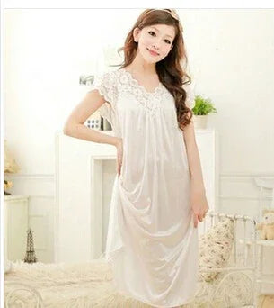 lace sexy nightdress Large size Sleepwear Lingerie dress