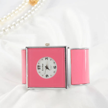 Big Stainless Steel Bracelet Luxury Crystal Watch