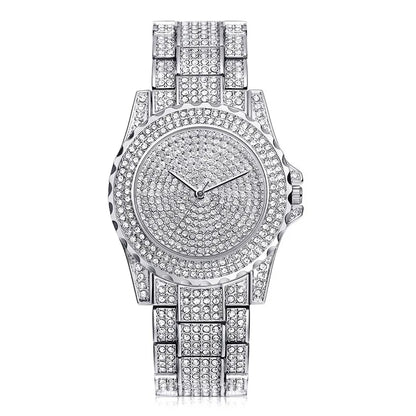 Luxury Crystal Shine Steel Quartz Watches