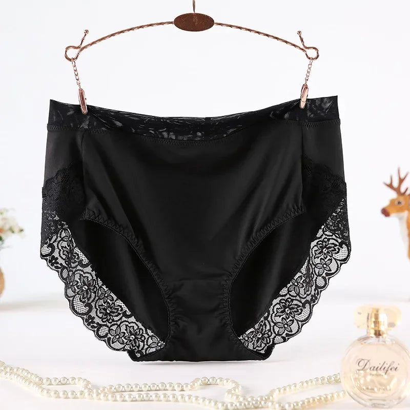 High Waist Lace Plus Size Panties
