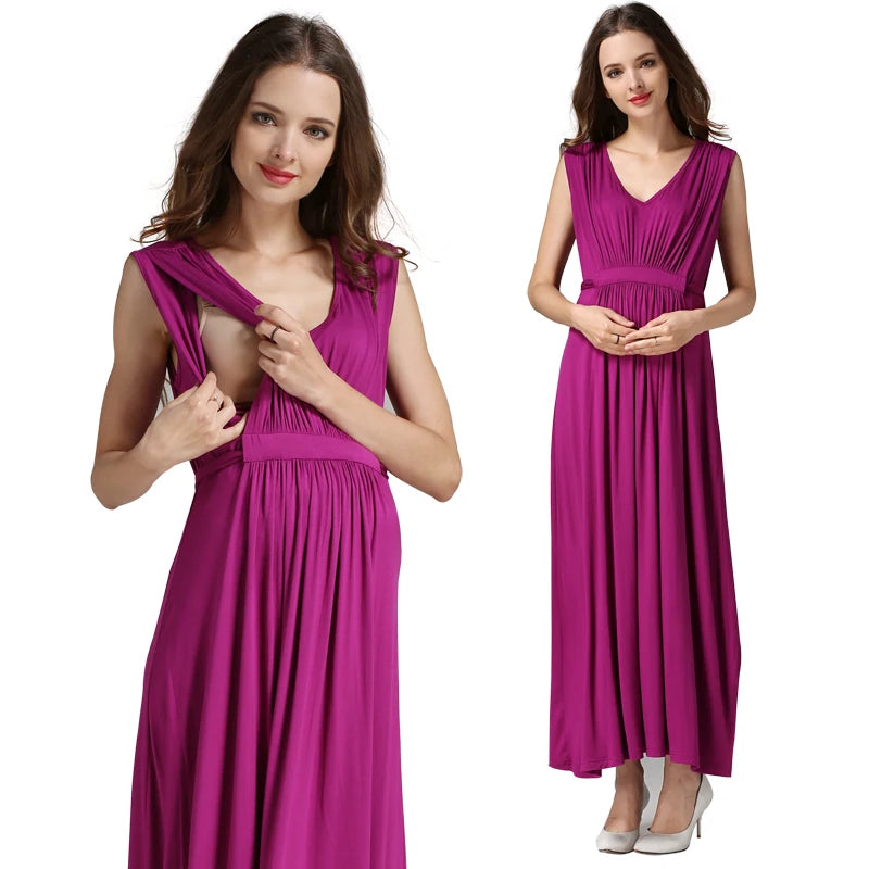 Long Party Evening Maternity Breastfeeding Pregnancy Dress
