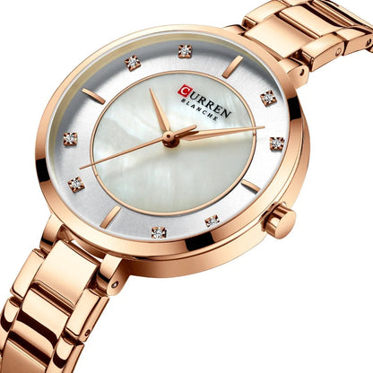 Rose Gold Quartz Waterproof watch
