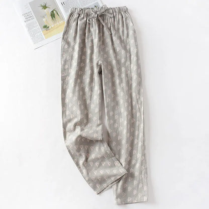 Cotton Double Gauze Thin Sleep Pants Sleep Pyjamas