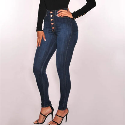 High Waist Push Up High Elastic Stretch Denim Skinny Jeans Pants