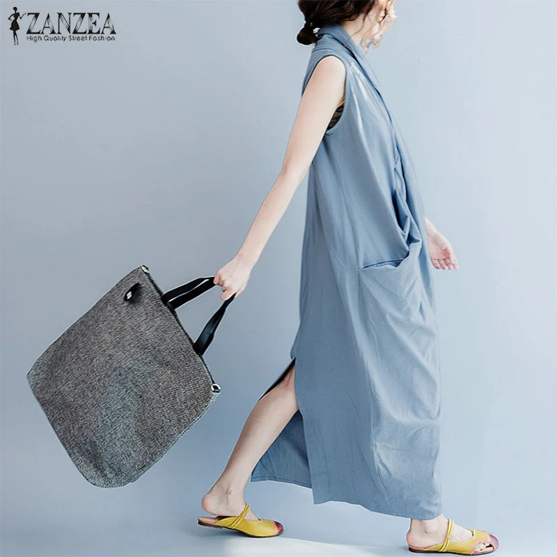 Oversize Asymmetrical Maxi Dress