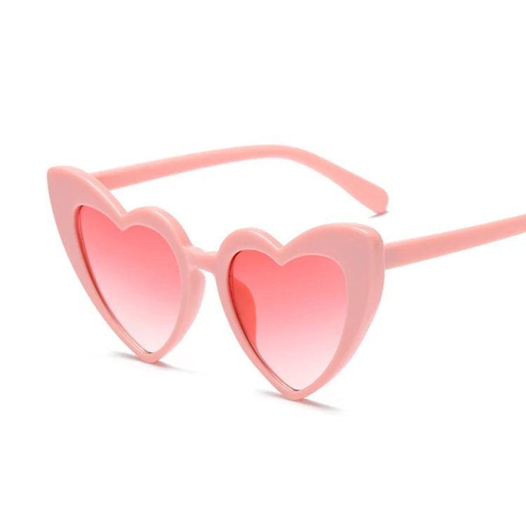 Love Heart Cat Eye Vintage Red Heart Shape Sun Glasses