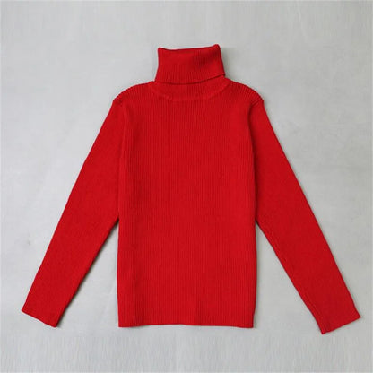 Winter Turtleneck Knitted Autumn Pullover Kids Knitwear Sweaters