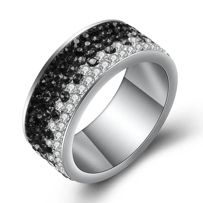 AAA Crystal Elegant Stainless Steel Rings