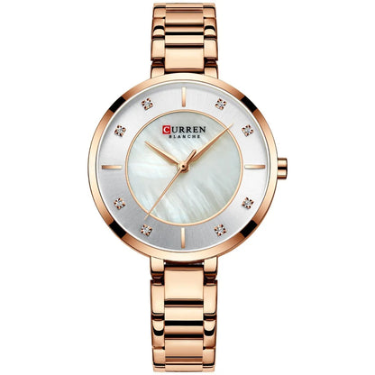 Rose Gold Quartz Waterproof watch