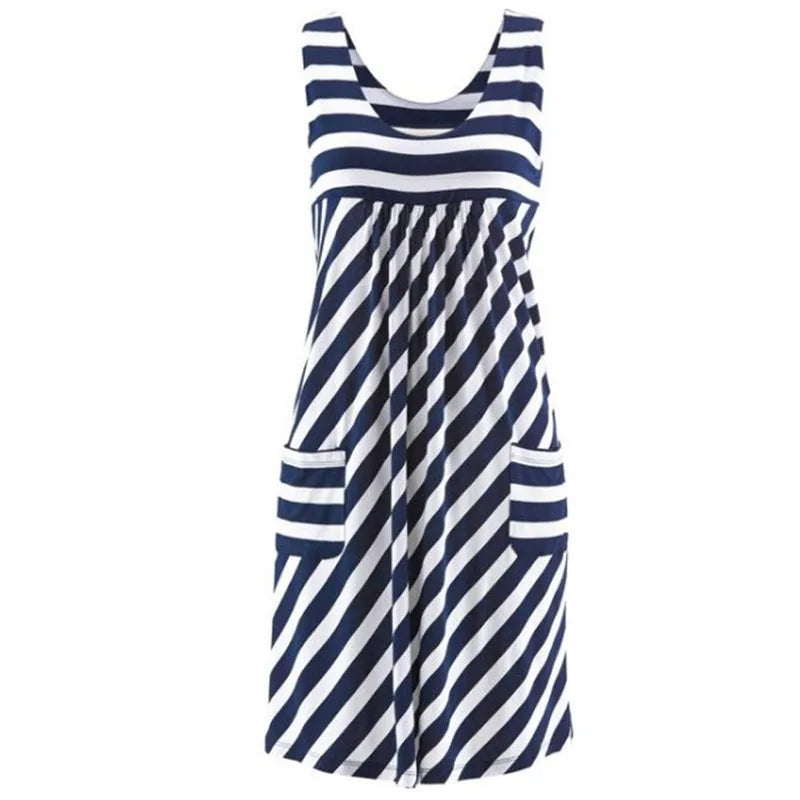 Striped sleeveless dress