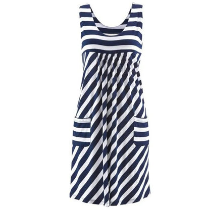 Striped sleeveless dress