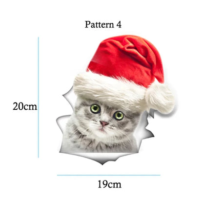 Cute Cats 3D Wall Sticker Hole View
