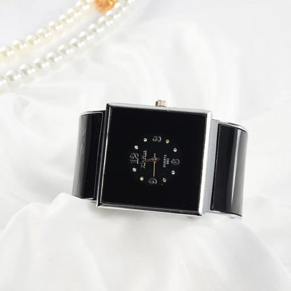 Big Stainless Steel Bracelet Luxury Crystal Watch